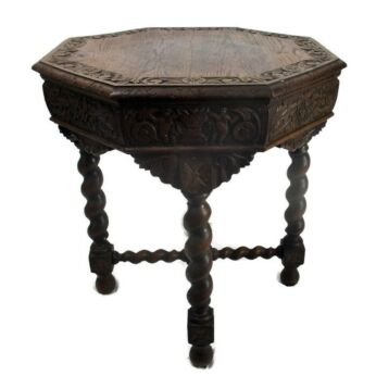 Ornate hand Carved Wooden Table Console Barley Twist Coffee Side Table WOW