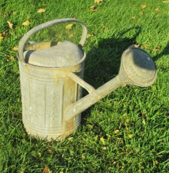 Vintage Large authentic zinc watering can Rustic Garden Galvanized Stars