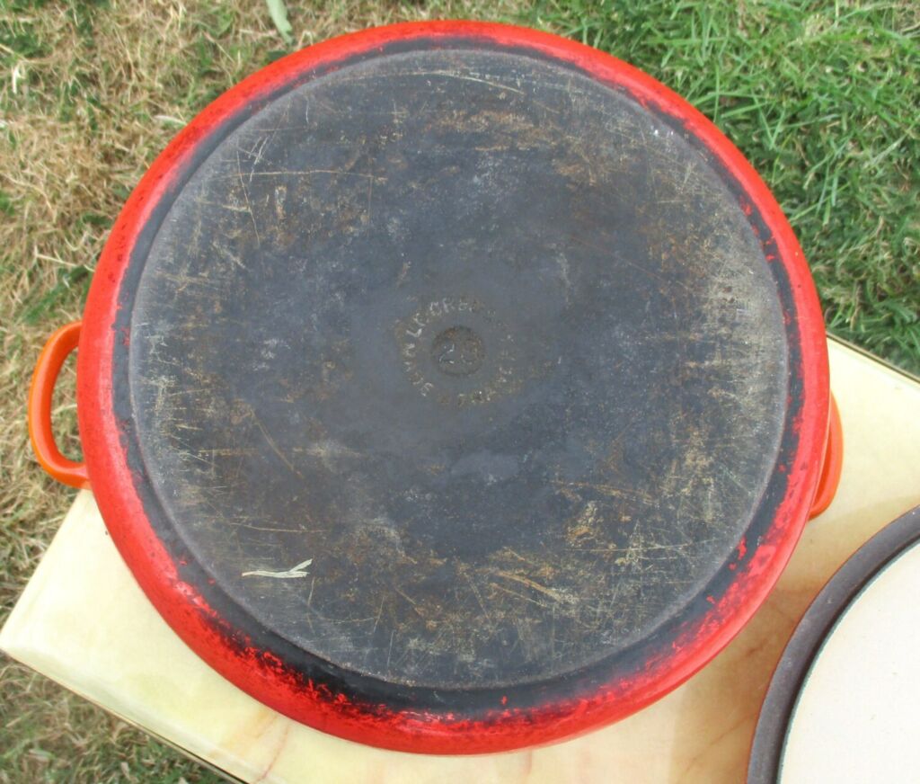 Vintage Le Creuset France Orange Large Dutch Oven Casserole French  Authentic - Collectors in the House