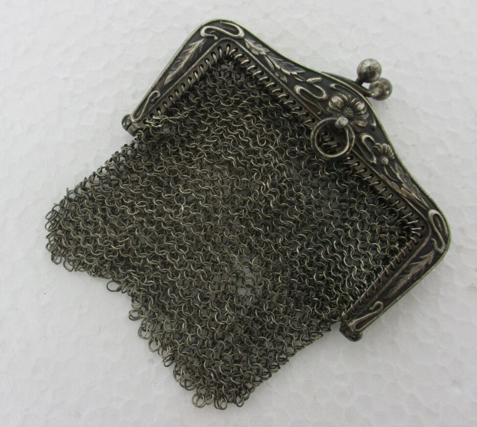A Hand Made Sterling Silver Mesh Evening Bag Purse for sale at auction on  23rd February | Bidsquare