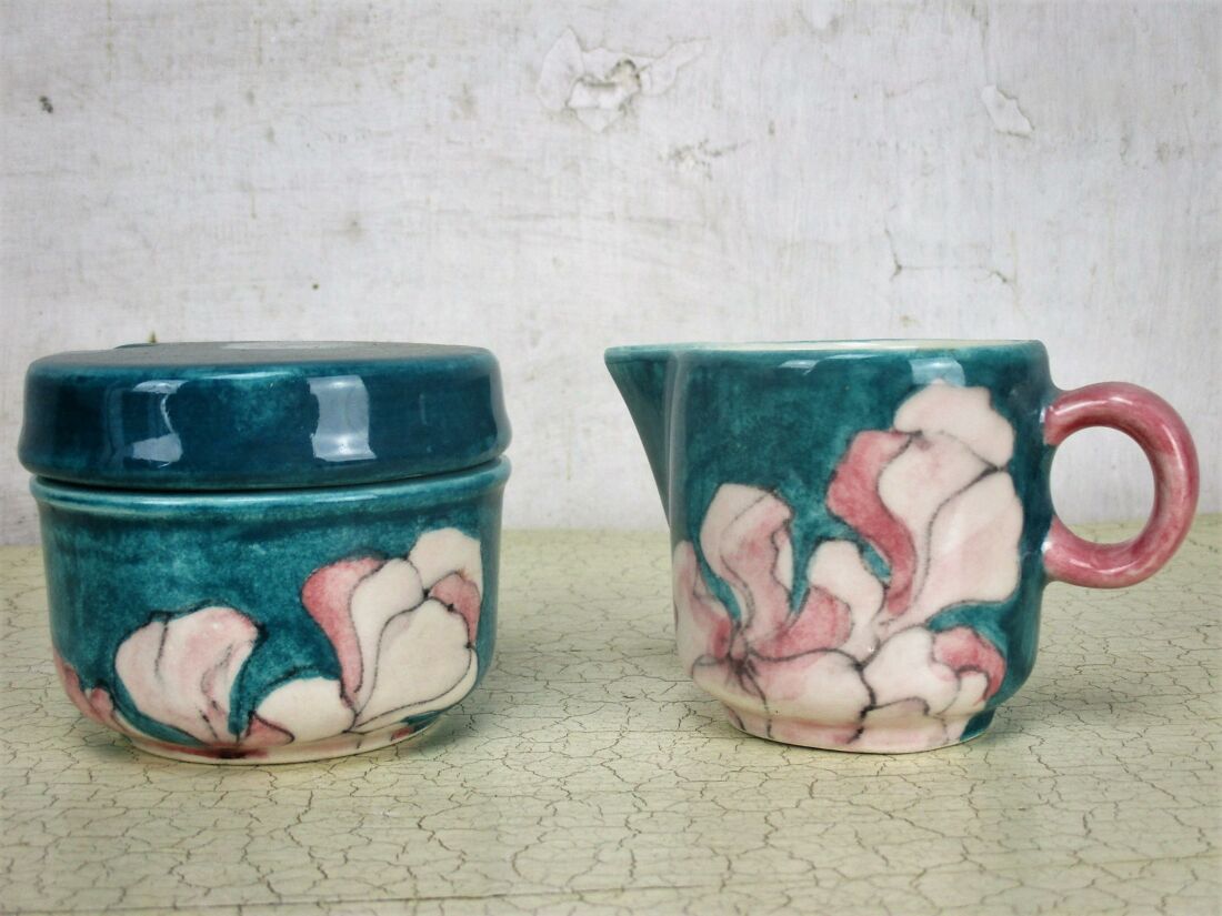 Patterned Ceramic Container Creamer