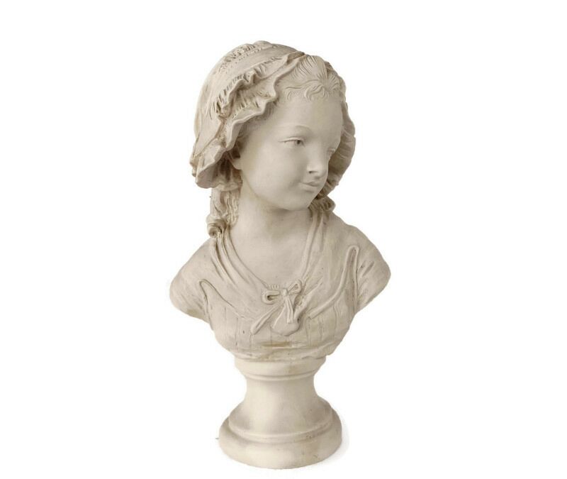 Bust Resin Base Young French Peasant Woman Girl Sculpture Paris Grinam ...