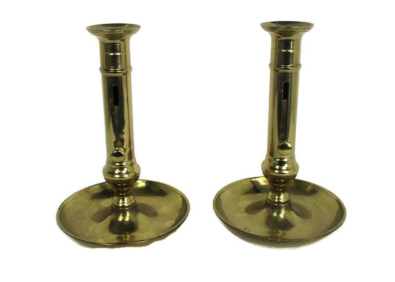 Vintage Barley Twist Brass Candlesticks Twisted Stem Candle Holder / store Sticks