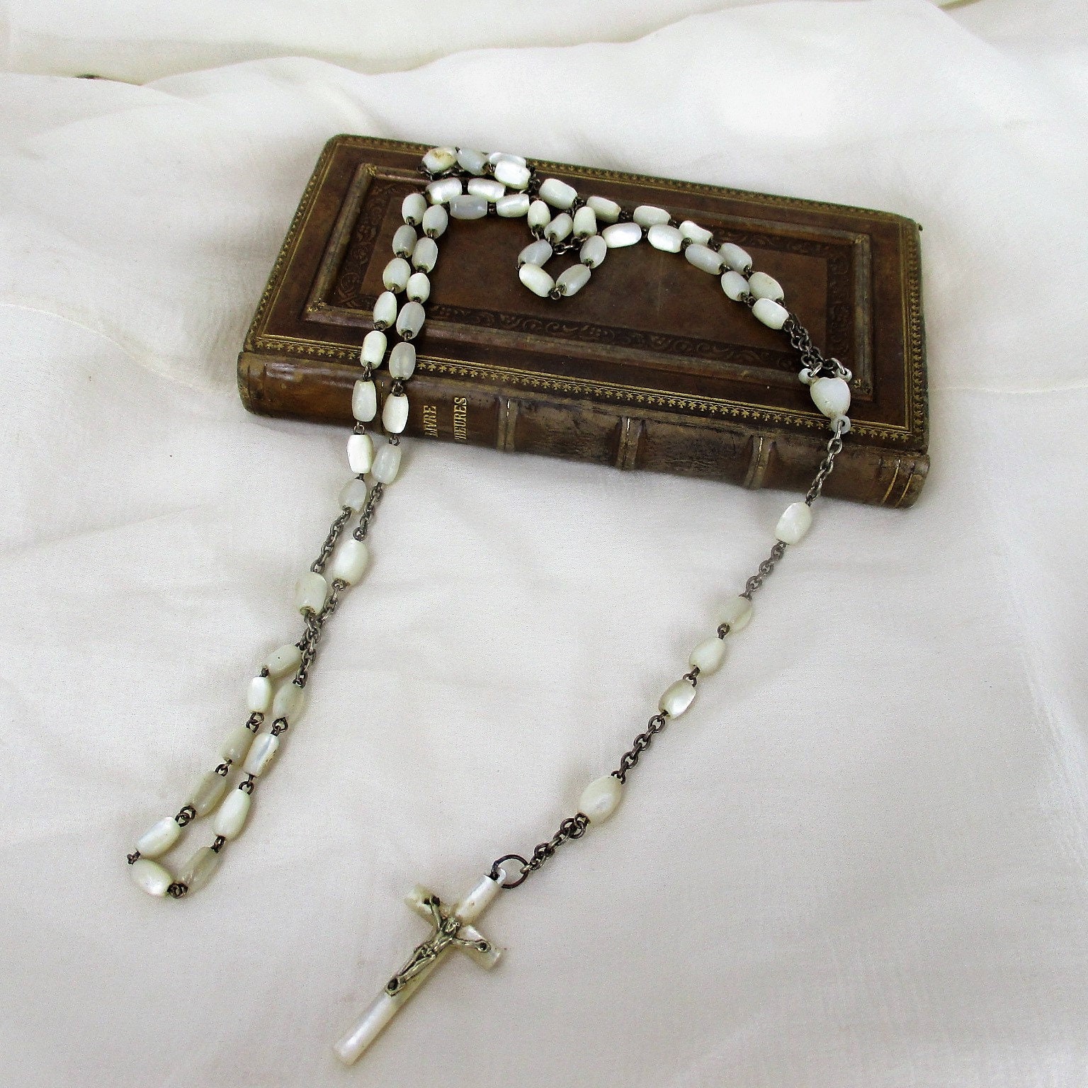 Antique mother of pearl on sale rosary