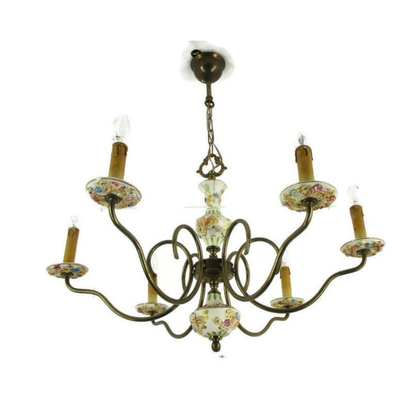 Beautiful Porcelain Rose Chandelier Parts from selling a Vintage Capodimonte-Style Light Fixture